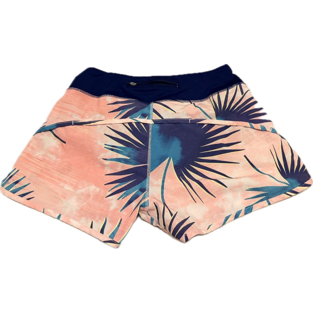 Reel Legends Pink and Blue Tropical Women's Athletic Shorts Size S - Picture 2 of 5
